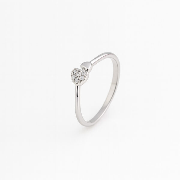 925 Sterling Silver Two Heart Ring for Women & Girls SIZE 7  | Rhodium Plated