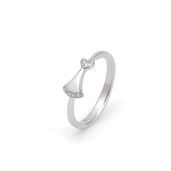 925 Sterling Silver Flying Bird With Heart Ring for Women & Girls SIZE 6 | Rhodium Plated