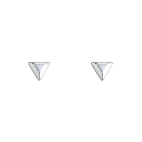 925 Sterling Tiny Triangular Stud Earring | Rhodium Plated | For Women & Girls